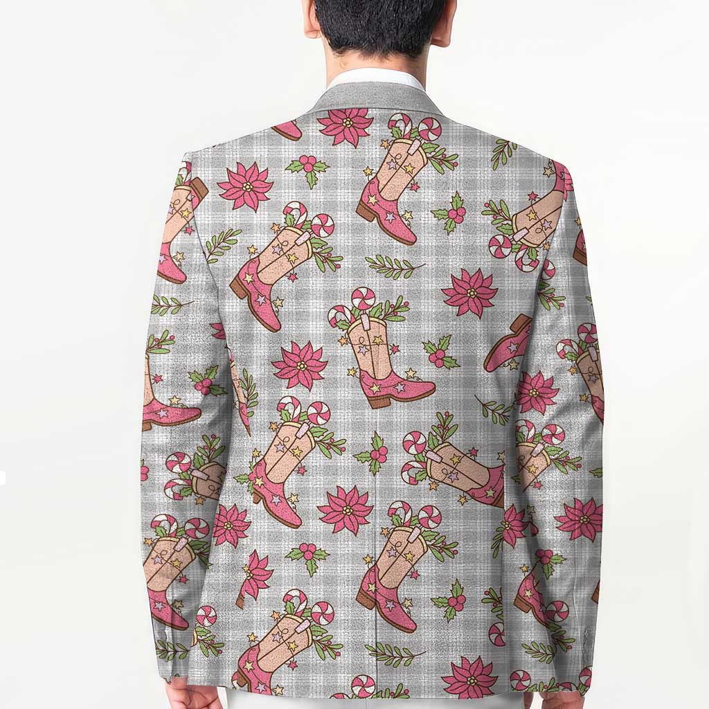 Gray Paniolo Palaka Hawaiian Cowgirl Christmas Blazer LT9 - Polynesian Pride