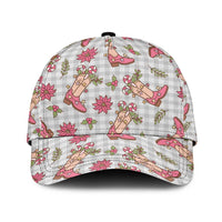 Gray Paniolo Palaka Hawaiian Cowgirl Christmas Classic Cap LT9 Universal Fit Gray - Polynesian Pride