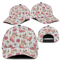 Gray Paniolo Palaka Hawaiian Cowgirl Christmas Classic Cap LT9 - Polynesian Pride