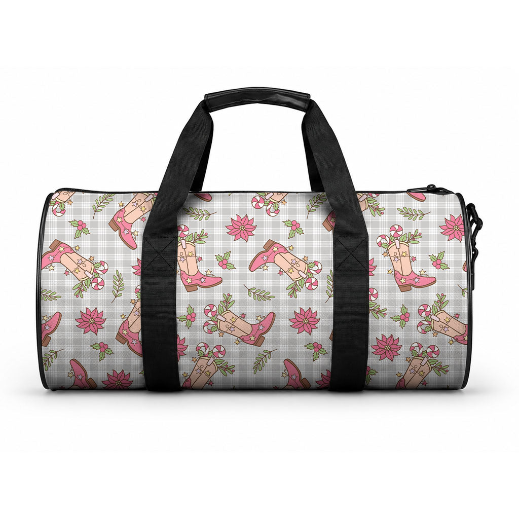 Gray Paniolo Palaka Hawaiian Cowgirl Christmas Duffle Bag LT9 One size Gray - Polynesian Pride