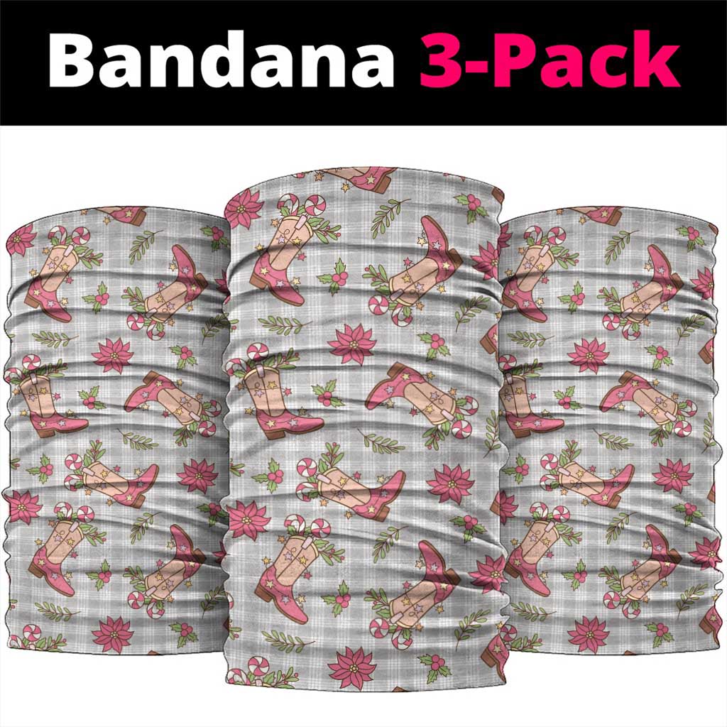 Gray Paniolo Palaka Hawaiian Cowgirl Christmas Neck Gaiter LT9 package One Size: 25*50cm Gray - Polynesian Pride