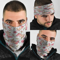 Gray Paniolo Palaka Hawaiian Cowgirl Christmas Neck Gaiter LT9 - Polynesian Pride