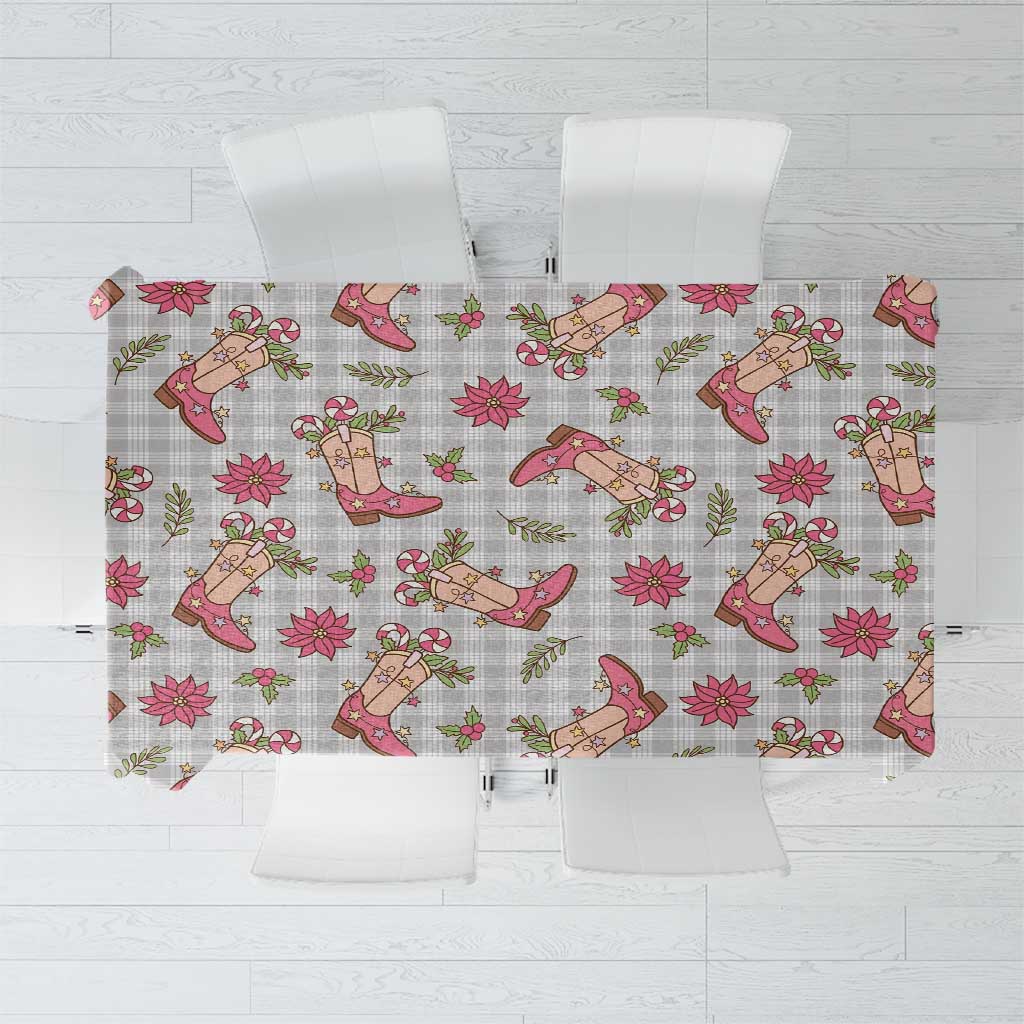 Gray Paniolo Palaka Hawaiian Cowgirl Christmas Tablecloth LT9 Gray - Polynesian Pride