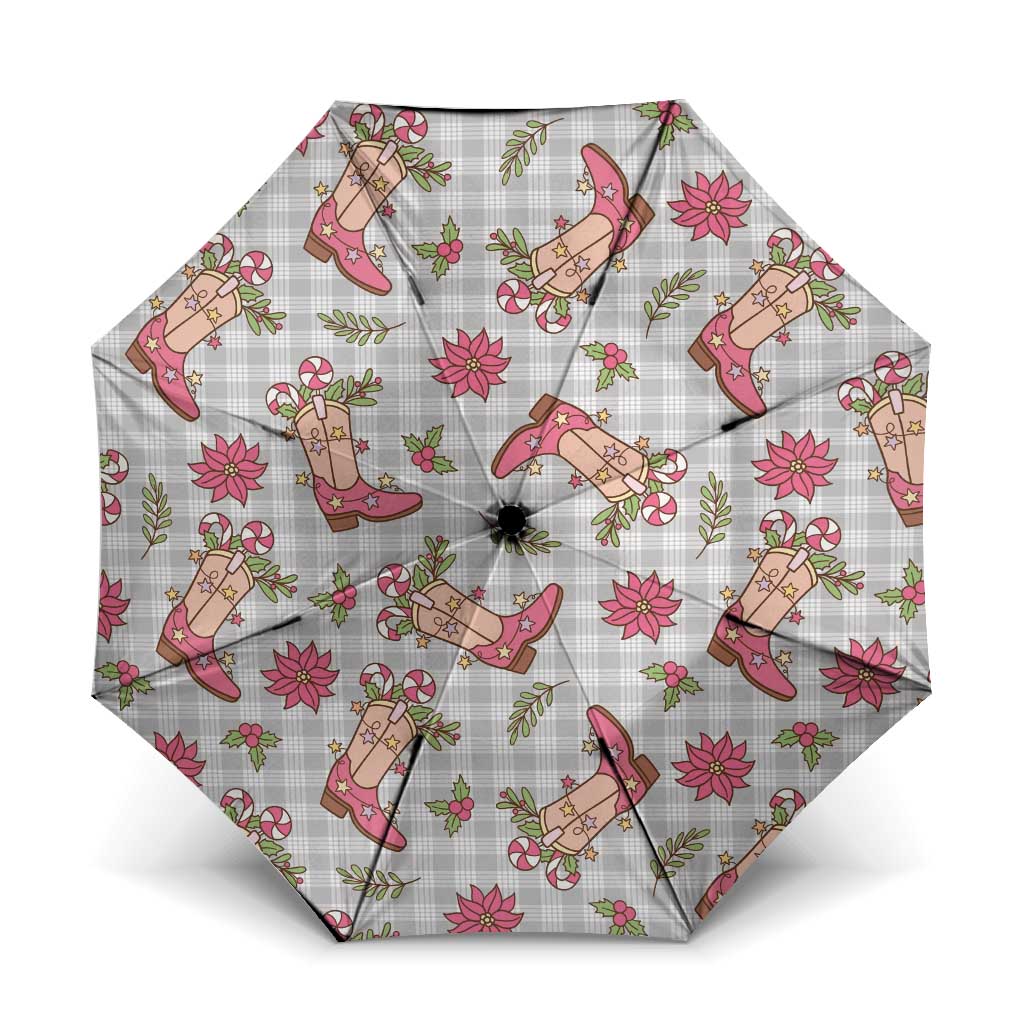 Gray Paniolo Palaka Hawaiian Cowgirl Christmas Umbrella LT9 One Size Folded 11.42 inch Opened Diameter 37.4 inch Gray - Polynesian Pride
