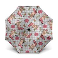 Gray Paniolo Palaka Hawaiian Cowgirl Christmas Umbrella LT9 One Size Folded 11.42 inch Opened Diameter 37.4 inch Gray - Polynesian Pride