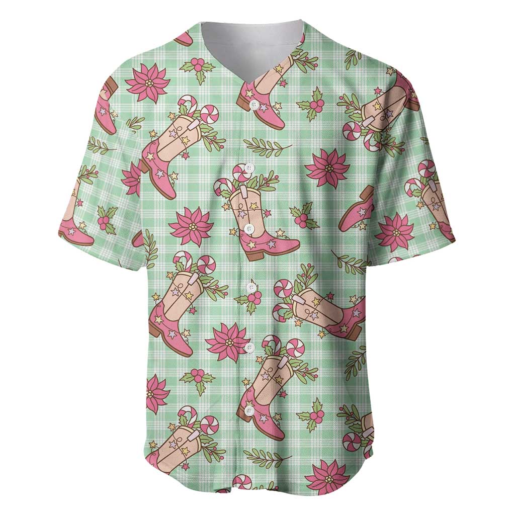 Green Paniolo Palaka Hawaiian Cowgirl Christmas Baseball Jersey LT9 Green - Polynesian Pride