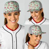 Green Paniolo Palaka Hawaiian Cowgirl Christmas Baseball Net Cap LT9 - Polynesian Pride