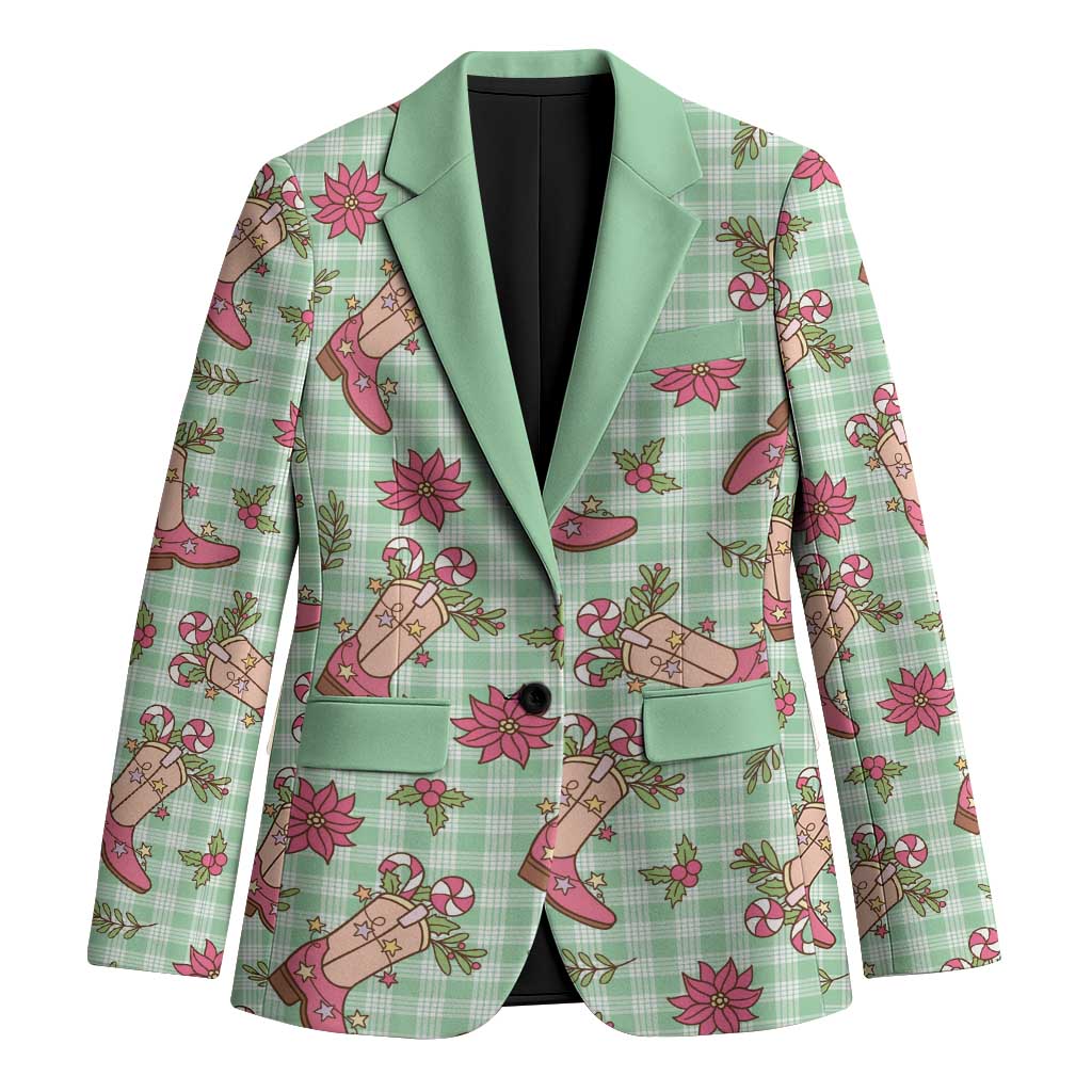 Green Paniolo Palaka Hawaiian Cowgirl Christmas Blazer LT9 Unisex Green - Polynesian Pride
