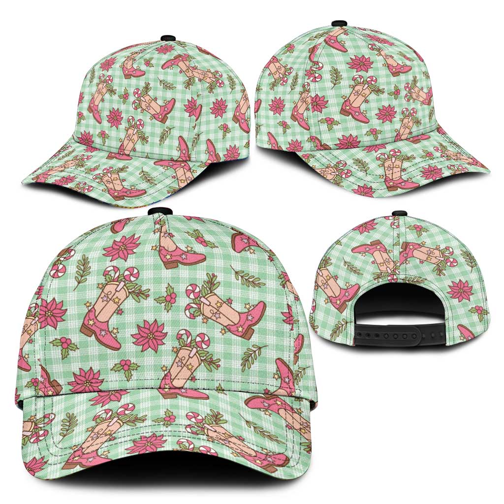 Green Paniolo Palaka Hawaiian Cowgirl Christmas Classic Cap LT9 - Polynesian Pride