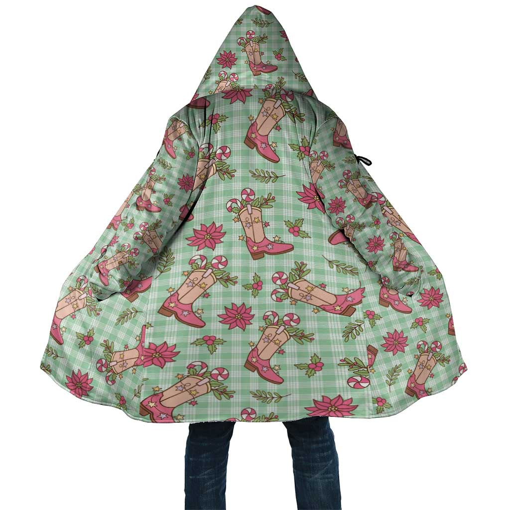 Green Paniolo Palaka Hawaiian Cowgirl Christmas Cloak LT9 Unisex Green - Polynesian Pride