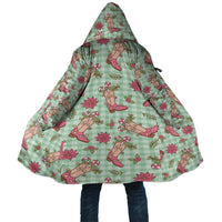 Green Paniolo Palaka Hawaiian Cowgirl Christmas Cloak LT9 Unisex Green - Polynesian Pride