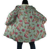 Green Paniolo Palaka Hawaiian Cowgirl Christmas Cloak LT9 - Polynesian Pride