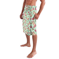 Green Paniolo Palaka Hawaiian Cowgirl Christmas Lavalava LT9 - Polynesian Pride