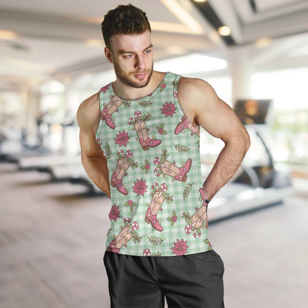 Green Paniolo Palaka Hawaiian Cowgirl Christmas Men Tank Top LT9 Green - Polynesian Pride
