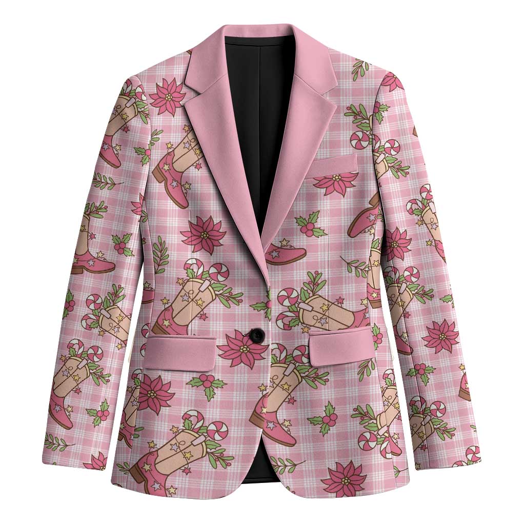 Pink Paniolo Palaka Hawaiian Cowgirl Christmas Blazer LT9 Unisex Pink - Polynesian Pride
