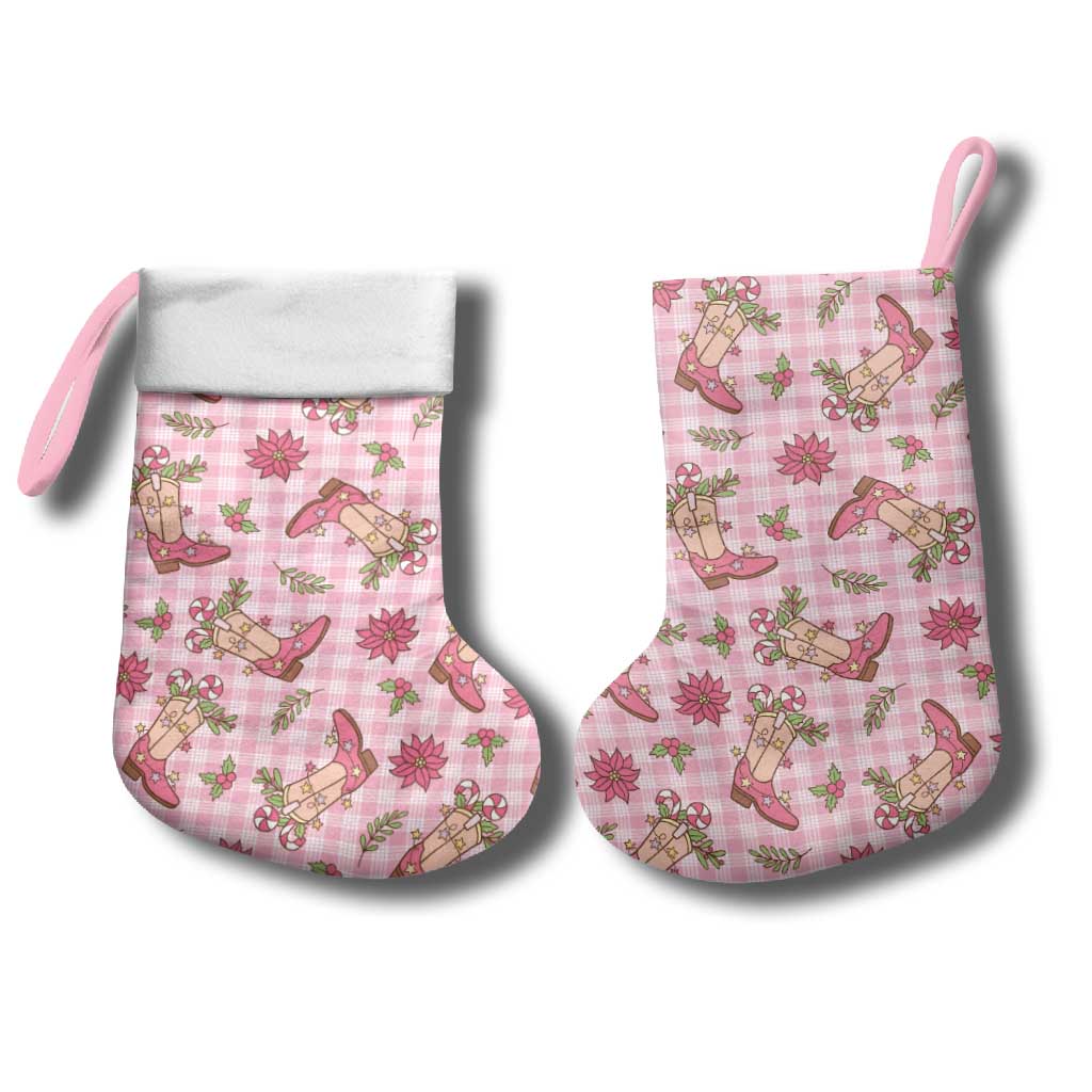 Pink Paniolo Palaka Hawaiian Cowgirl Christmas Stocking LT9 - Polynesian Pride