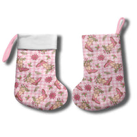 Pink Paniolo Palaka Hawaiian Cowgirl Christmas Stocking LT9 - Polynesian Pride