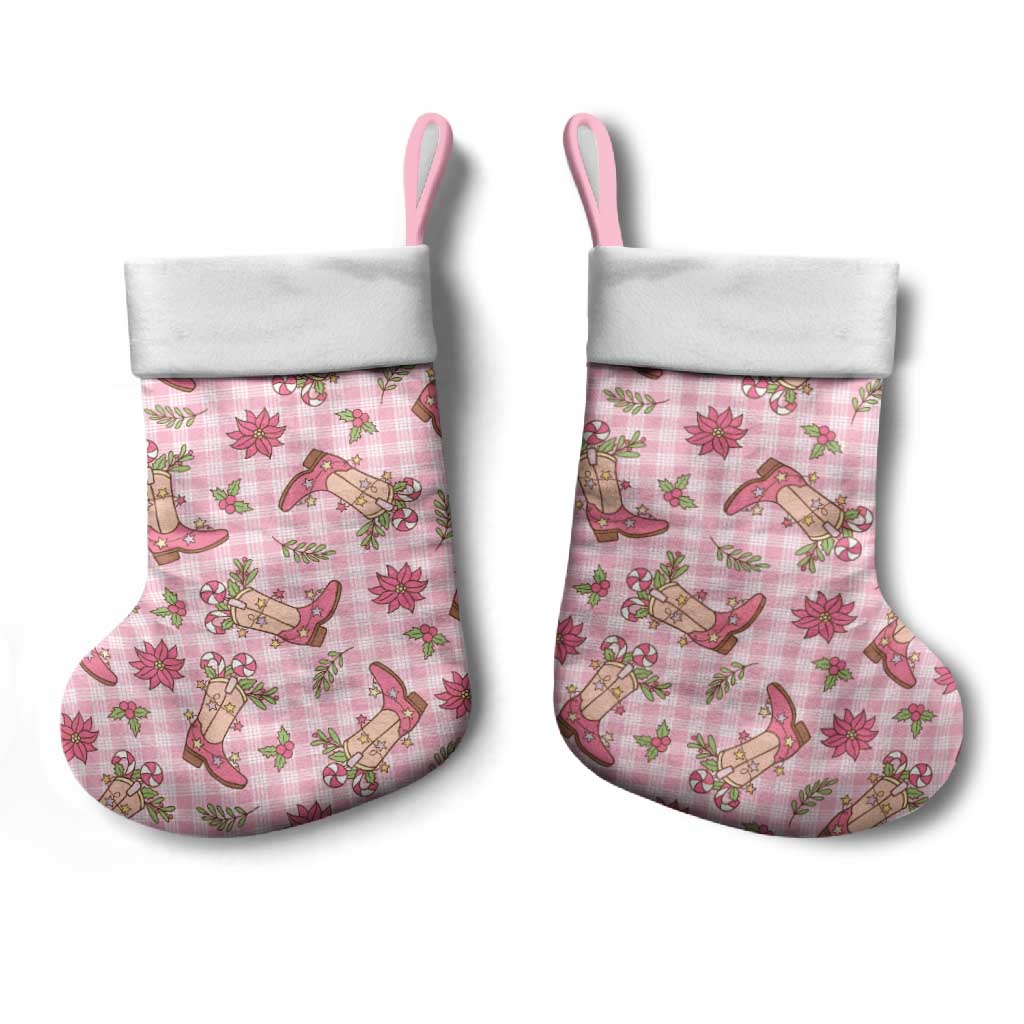 Pink Paniolo Palaka Hawaiian Cowgirl Christmas Stocking LT9 - Polynesian Pride