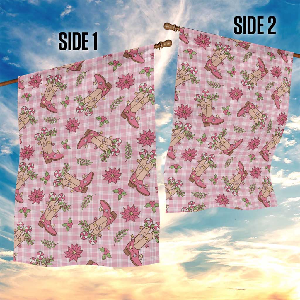 Pink Paniolo Palaka Hawaiian Cowgirl Christmas Garden Flag LT9 - Polynesian Pride