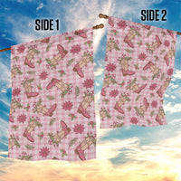 Pink Paniolo Palaka Hawaiian Cowgirl Christmas Garden Flag LT9 - Polynesian Pride