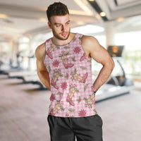 Pink Paniolo Palaka Hawaiian Cowgirl Christmas Men Tank Top LT9 Pink - Polynesian Pride