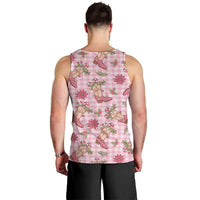 Pink Paniolo Palaka Hawaiian Cowgirl Christmas Men Tank Top LT9 - Polynesian Pride