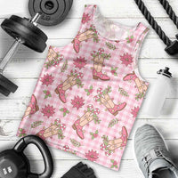 Pink Paniolo Palaka Hawaiian Cowgirl Christmas Men Tank Top LT9 - Polynesian Pride