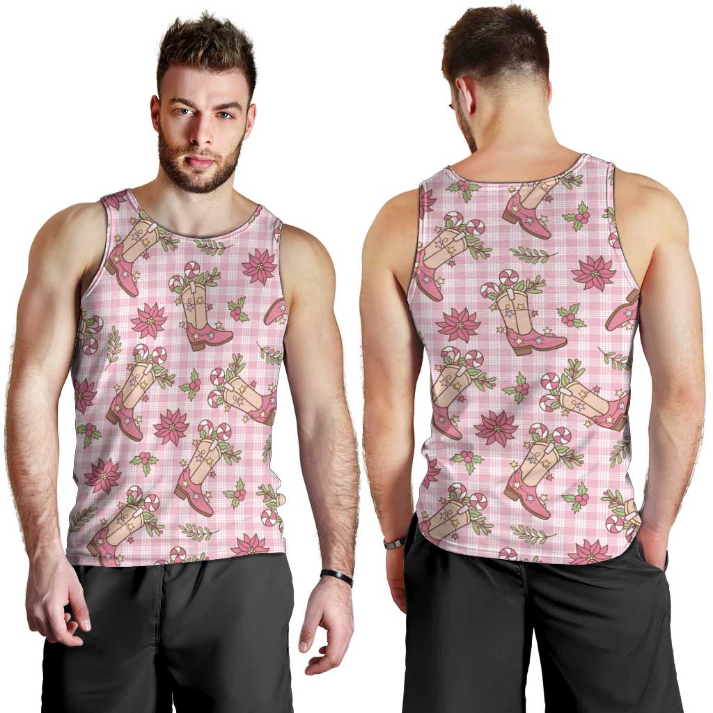 Pink Paniolo Palaka Hawaiian Cowgirl Christmas Men Tank Top LT9 - Polynesian Pride
