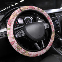 Pink Paniolo Palaka Hawaiian Cowgirl Christmas Steering Wheel Cover LT9 Universal Fit Pink - Polynesian Pride