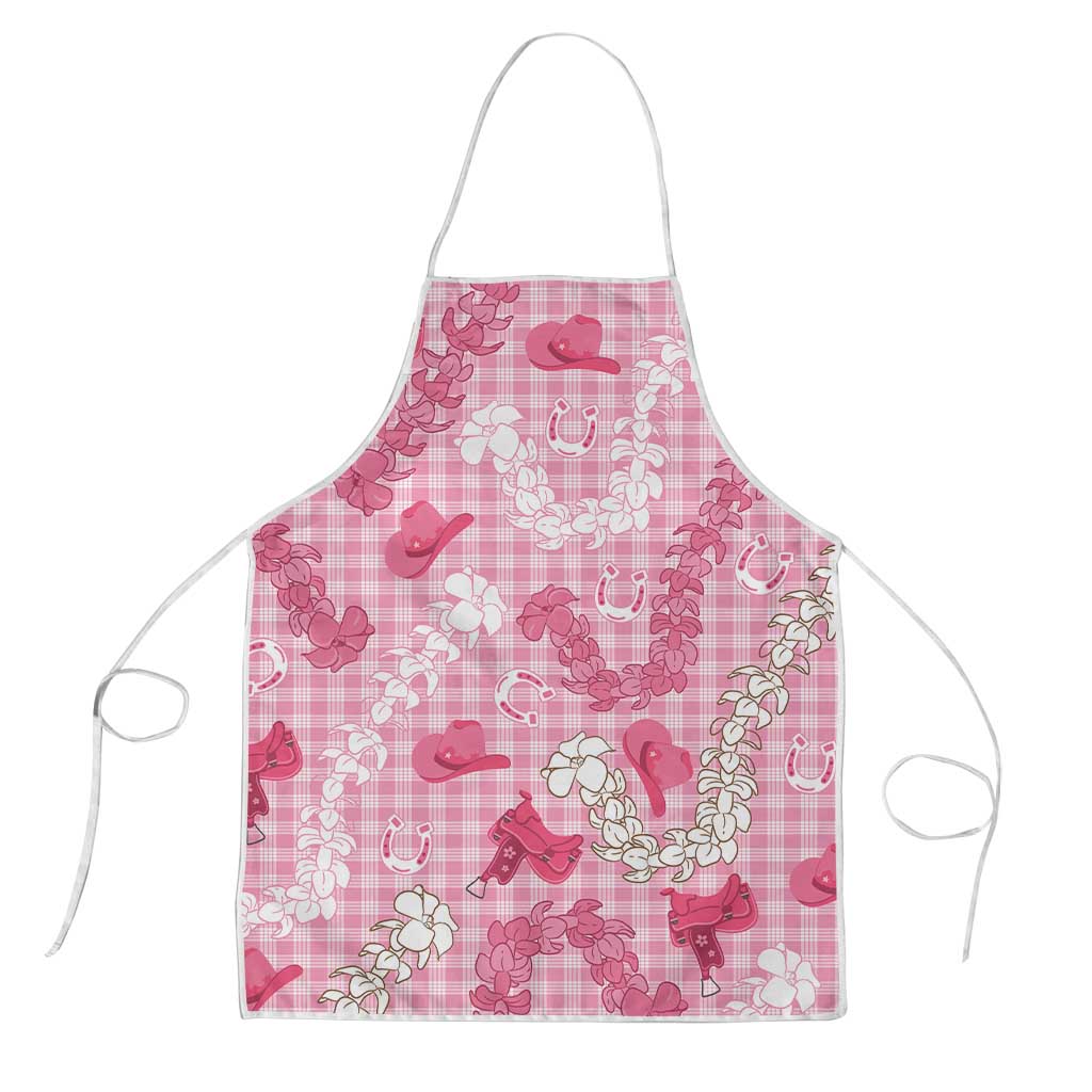 Paniolo Palaka Hawaiian Cowgirl Apron LT9 Pink - Polynesian Pride