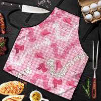 Paniolo Palaka Hawaiian Cowgirl Apron LT9 Pink - Polynesian Pride