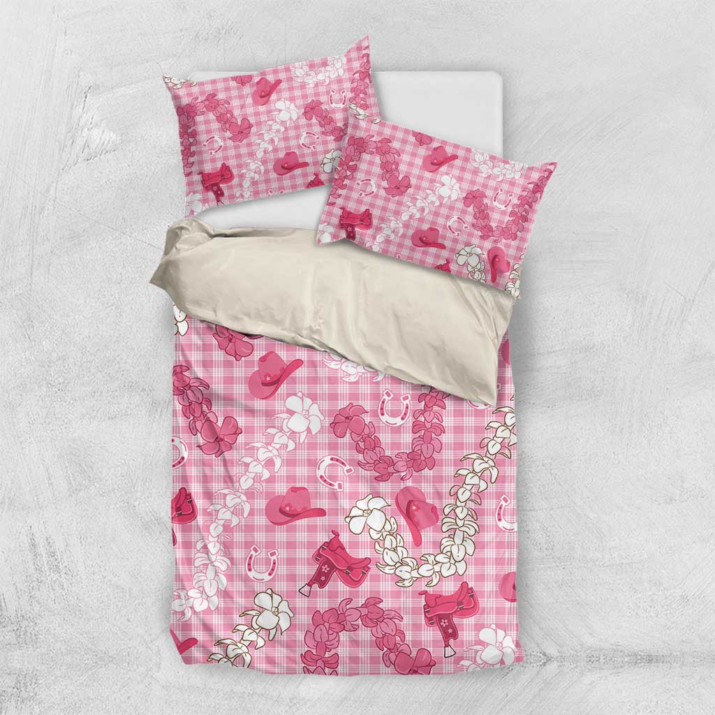 Paniolo Palaka Hawaiian Cowgirl Bedding Set LT9 US Twin 172cm x 218cm Pink - Polynesian Pride