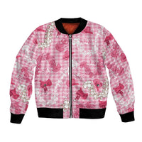 Paniolo Palaka Hawaiian Cowgirl Bomber Jacket LT9 Unisex Pink - Polynesian Pride