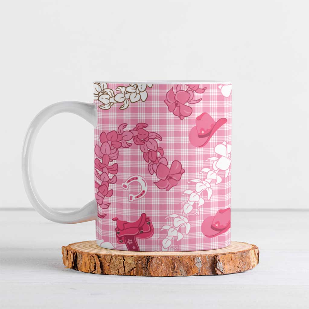 Paniolo Palaka Hawaiian Cowgirl Ceramic Mug LT9 Pink - Polynesian Pride