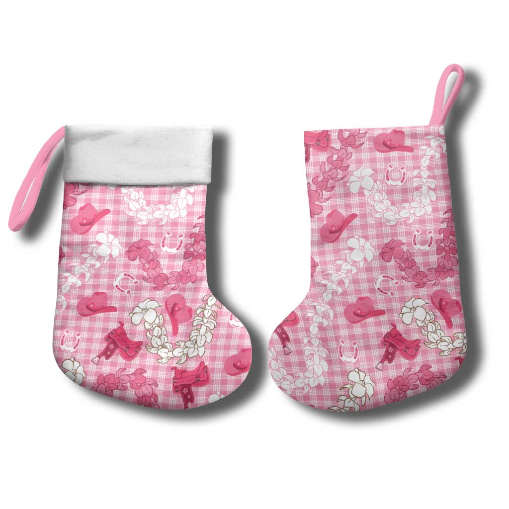 Paniolo Palaka Hawaiian Cowgirl Christmas Stocking LT9 - Polynesian Pride
