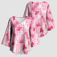 Paniolo Palaka Hawaiian Cowgirl Kimono Sleeve Blouse LT9 - Polynesian Pride