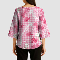 Paniolo Palaka Hawaiian Cowgirl Kimono Sleeve Blouse LT9 - Polynesian Pride