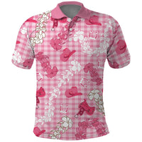 Paniolo Palaka Hawaiian Cowgirl Polo Shirt LT9 Pink - Polynesian Pride