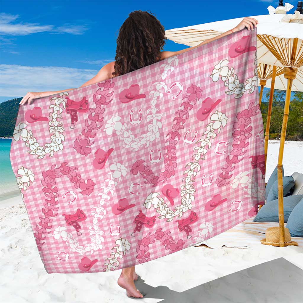 Paniolo Palaka Hawaiian Cowgirl Sarong LT9 One Size 44 x 66 inches Pink - Polynesian Pride