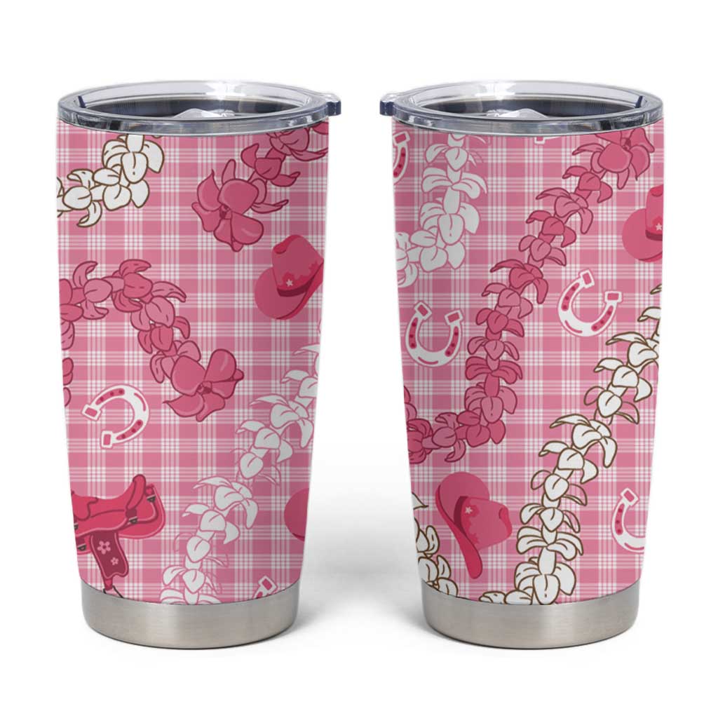 Paniolo Palaka Hawaiian Cowgirl Tumbler Cup LT9 Pink - Polynesian Pride