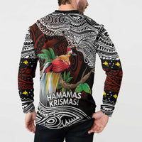 Papua New Guinea Christmas Button Sweatshirt LT9 - Polynesian Pride