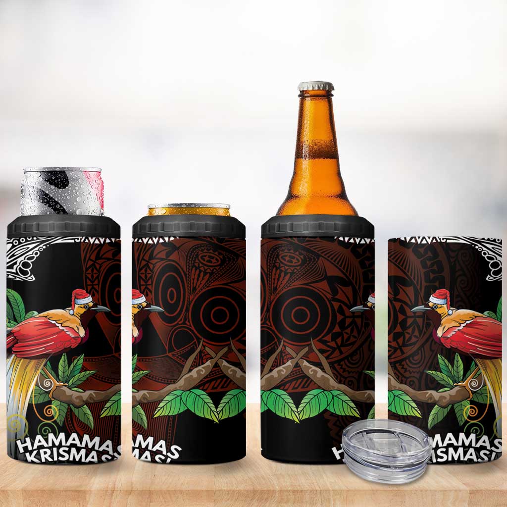 Papua New Guinea Christmas 4 in 1 Can Cooler Tumbler LT9 - Polynesian Pride