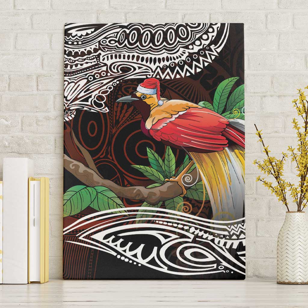 Papua New Guinea Christmas Canvas Wall Art LT9 Without Frame Black - Polynesian Pride