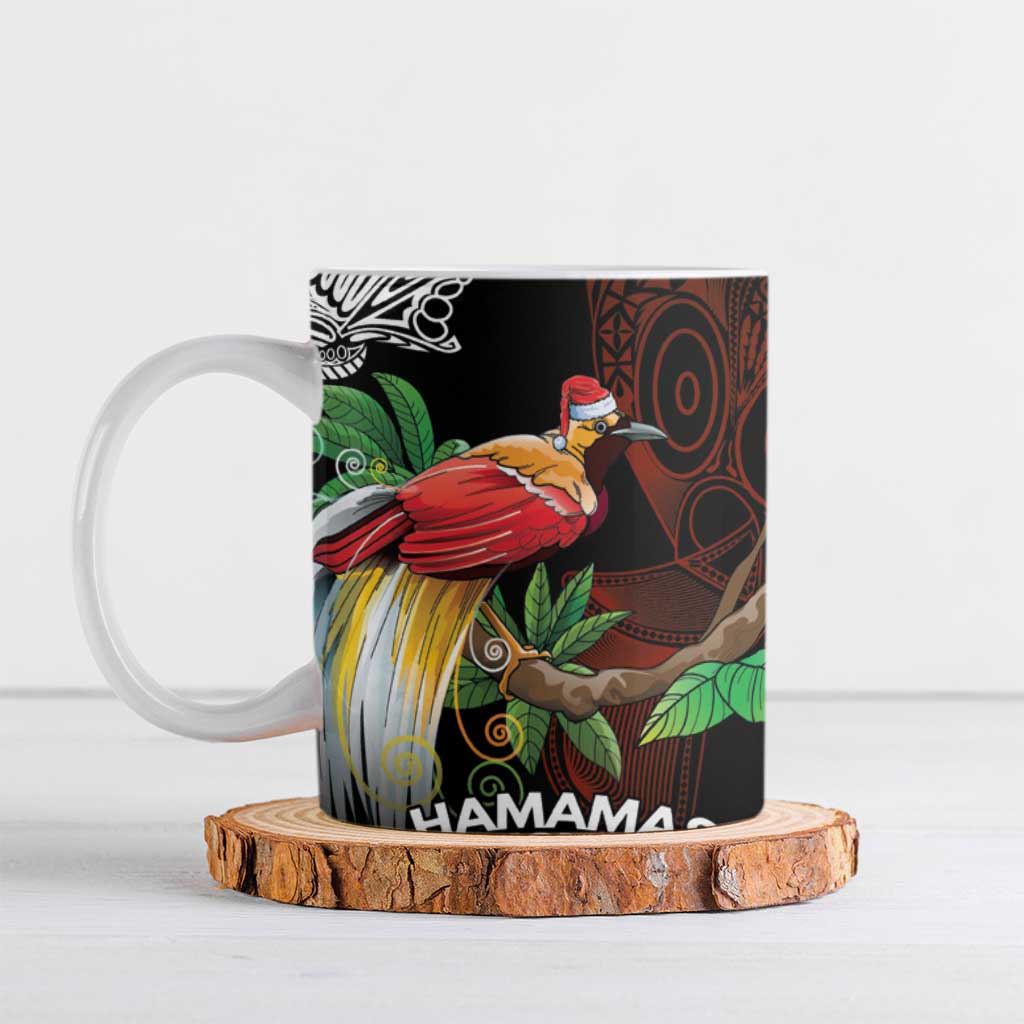 Papua New Guinea Christmas Ceramic Mug LT9 Black - Polynesian Pride