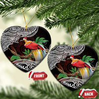Papua New Guinea Christmas Ceramic Ornament LT9 Heart Black - Polynesian Pride