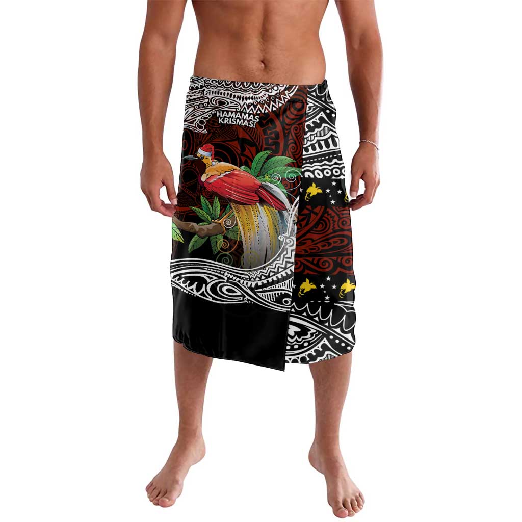 Papua New Guinea Christmas Lavalava LT9 Black - Polynesian Pride