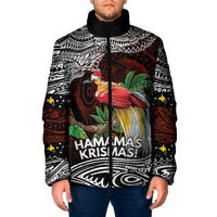 Papua New Guinea Christmas Padded Jacket LT9 Men Black - Polynesian Pride