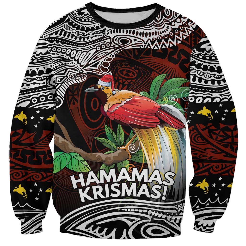 Papua New Guinea Christmas Sweatshirt LT9 Unisex Black - Polynesian Pride