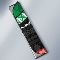 Vanuatu Pig's Tusk Meri Krismas! Auto Sun Shade Vanuatuan Sand Drawing Pattern LT9 - Polynesian Pride