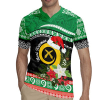 Vanuatu Pig's Tusk Meri Krismas! Rugby Jersey Vanuatuan Sand Drawing Pattern LT9 - Polynesian Pride